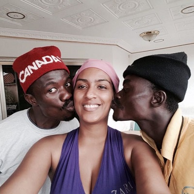 Juliet Ibrahim (middle) with Kwaku Manu (L) and Lil Win(R)