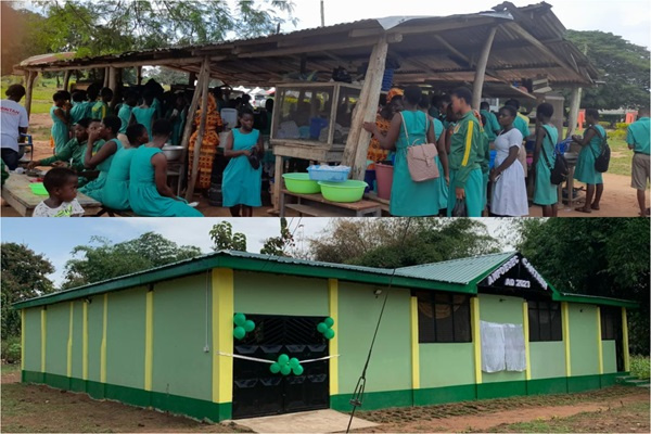 The old and new canteen at Anfoesec