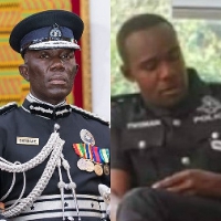 Inspector General of Police Dr George Akuffo Dampare (left), Inspector Ahmed Twumasi (right)