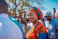 Samira Bawumia on a campaign tour