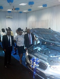 The all-new BMW X3 being unveiled by officials of Mechanical Lloyd Company Limited