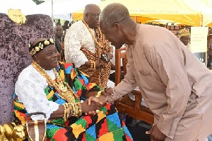 Vice President Paa Kwesi Bekoe Amissah-Arthur with some chiefs