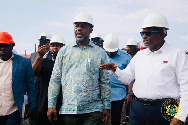 Energy Minister, Dr. Matthew Opoku Prempeh with other energy sector officials during the visit