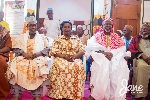 Prof Naana Jane with the Muslim leaders at Cape Coast