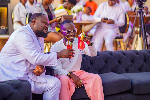 Musicians Cwesi Oteng & Okyeame Kwame at the event