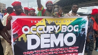 Protesters at the #OccupyBoG march