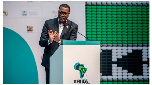 President of the African Development Bank Akinwumi Adesina speaks at the Africa Climate Summit