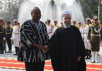 Mahama and Iranian President Hassan Rouhani in Tasnim