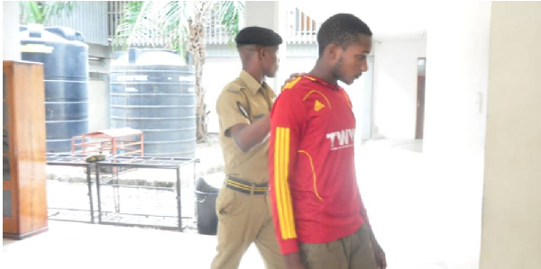 A 21-year-old student from Koteti College in Tanga, Bonus Mbono, under police custody