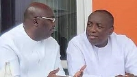 Mahamudu Bawumia (left), Kwabena Agyei Agyepong (right)