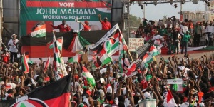 Mammoth of crowd at National Democratic Congress's campaign ground