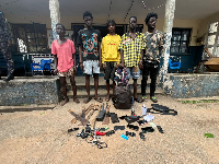 The suspects were later handed over to the Effiduase Police Station together with exhibits