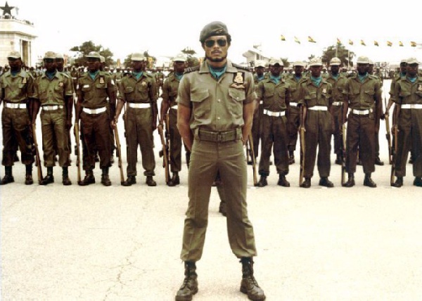 An old picture of former President Jerry John Rawlings