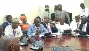 A cross-section of the minority at a press conference