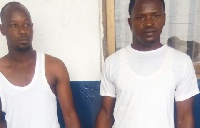 Ali Amidu and Karim Azima in police custody