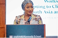 Samira Bawumia speaking at the Harvard Kennedy School