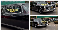 The Asantehene, Otumfuo Osei Tutu II captured riding in the Mercedes 600 over the weekend