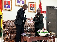 Dr. Okoe Boye with Chief of Defence Staff, Lt. General Oppong-Peprah