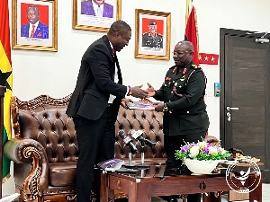 Dr. Okoe Boye with Chief of Defence Staff, Lt. General Oppong-Peprah