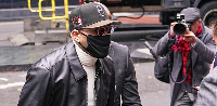Chris Brown arrives at Southwark Crown Court for sentencing over a London nightclub attack