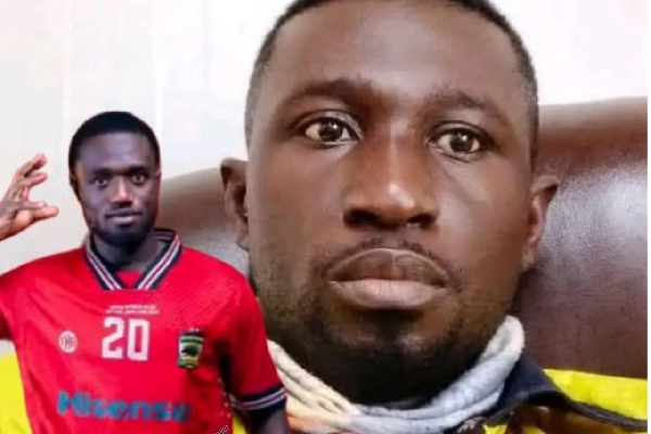 Tenedu (L) and his senior brother (R) who was shot in a robbery