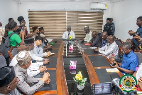 The local government minister addressing the leaders of religious organizations