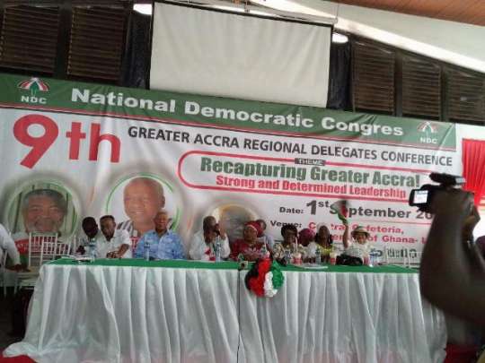 NDC holds its ninth Greater Accra regional delegates at the Central Cafeteria in UG