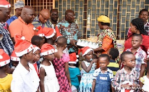 Vice President Dr. Mahamudu Bawumia donating to the Osu Children