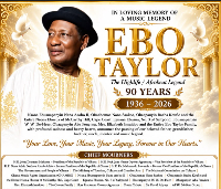 The late Ebo Taylor will be buried on August 1, 2026