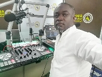 DJ Candy Man at Asaase Radio studios during his time as a staff of the Accra-based radio station