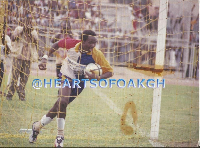 Prince Tagoe during his playing days with Hearts of Oak