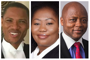 Francis-Xavier Sosu (L), Clara Beeri Kasser-Tee and Dr. Abdul-Bassit Aziz Bamba