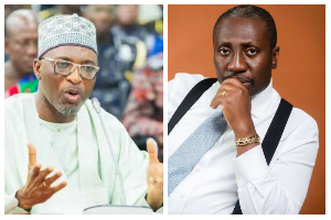 Minister for the Interior, Mohammed Muntaka Mubarak [L] and Minority Leader, Afenyo-Markin