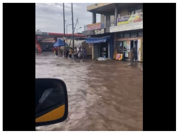 A snipped photo of the floods at Kaneshie Pamprom