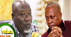 Allotey Jacob (L) and John Mahama