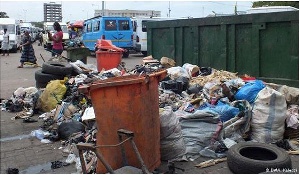 Heap of rubbish in the open