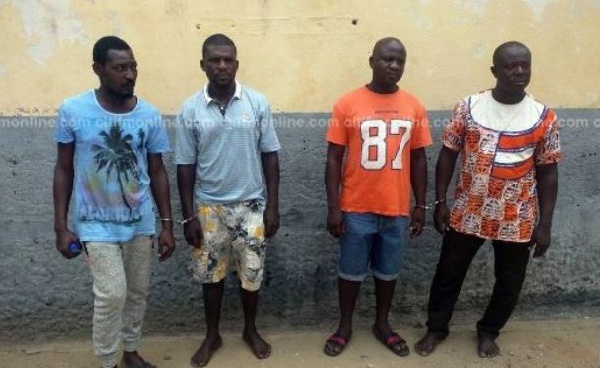 The four were arrested for breaking into the home of the New Juaben NPP Constituency Secretary