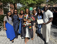 Yvonne Agyapong with some members of her family after the ceremony