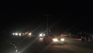 The Bolgatanga-Navrongo Highway as blackout consistently hits Upper East