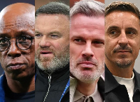 L-R: Ian Wright, Rooney, Carragher and Gary Neville are football pundits
