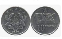 The 10 pesewas coin