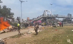 Chaos as task force stormed Tetteh Quarshie Roundabout to clear traders, squatters