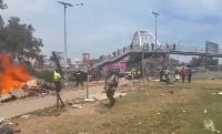 Screenshot from a video showing the scene of the incident