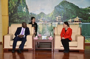 Dr Charles Dwamena with Xuanqun Chen