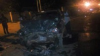 The vehicle that was involved in the gory accident at Nkawkaw-nsuta in the Eastern region.