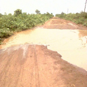 Most of the roads leading in and out of Saboba have been blocked by flood