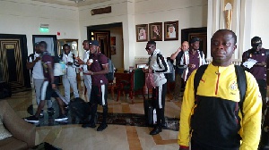 The Black Stars have arrived in Saudi Arabia for Tuesday's friendly