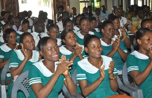 Some midwifery trainees at workshop