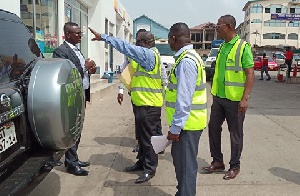 The taskforce at a fuel station during the exercise