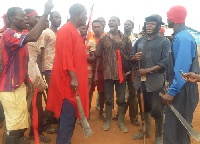 The Asafo company chanting war songs